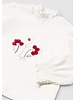 Mayoral Floral Ruffle Shirt Set{Cream/Cherry/Nvy}