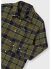 Mayoral Plaid Shirt {Olive/Org/Navy} Tween