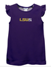 LSU Tigers Emb Tank/Short Set {Wht/Purp Gingham} F24