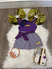 LSU Tigers Emb Tank/Skirt Set {Wht/Purp Gingham} F24