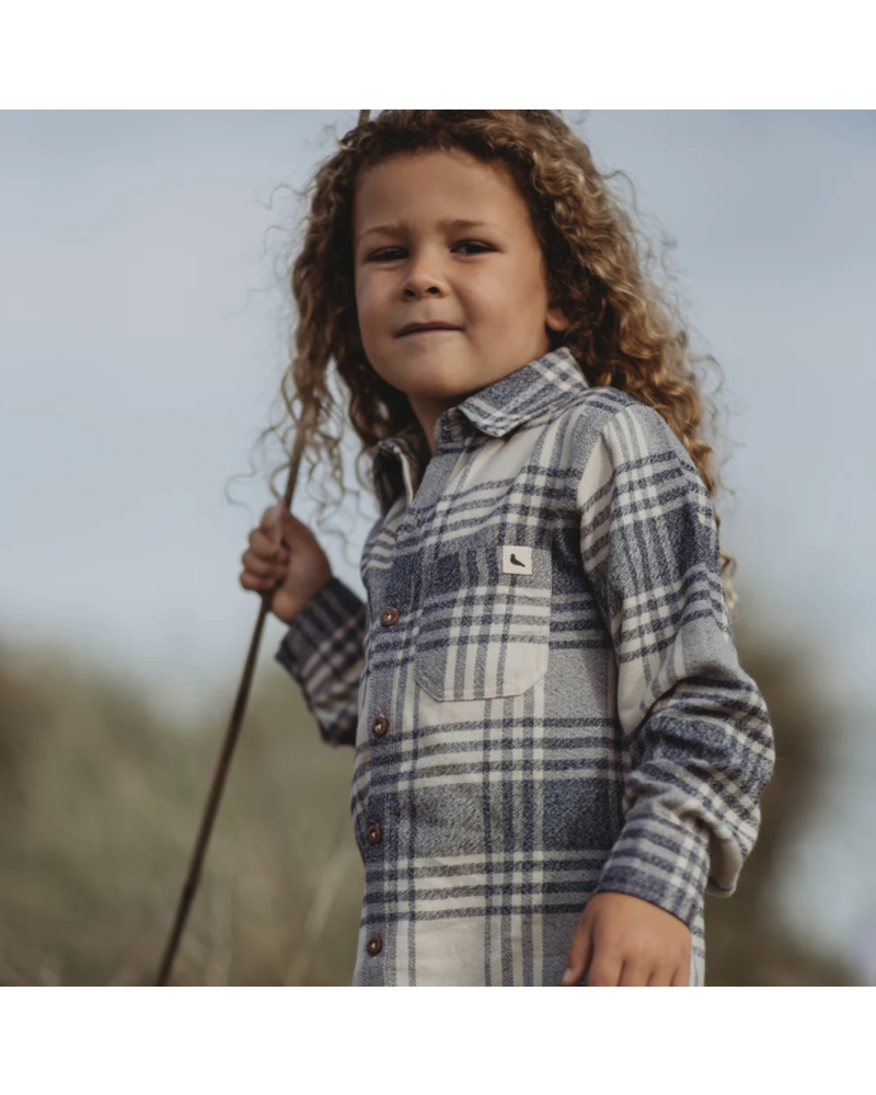 Turtledove London Brushed Check Set {Ivory/Blue}