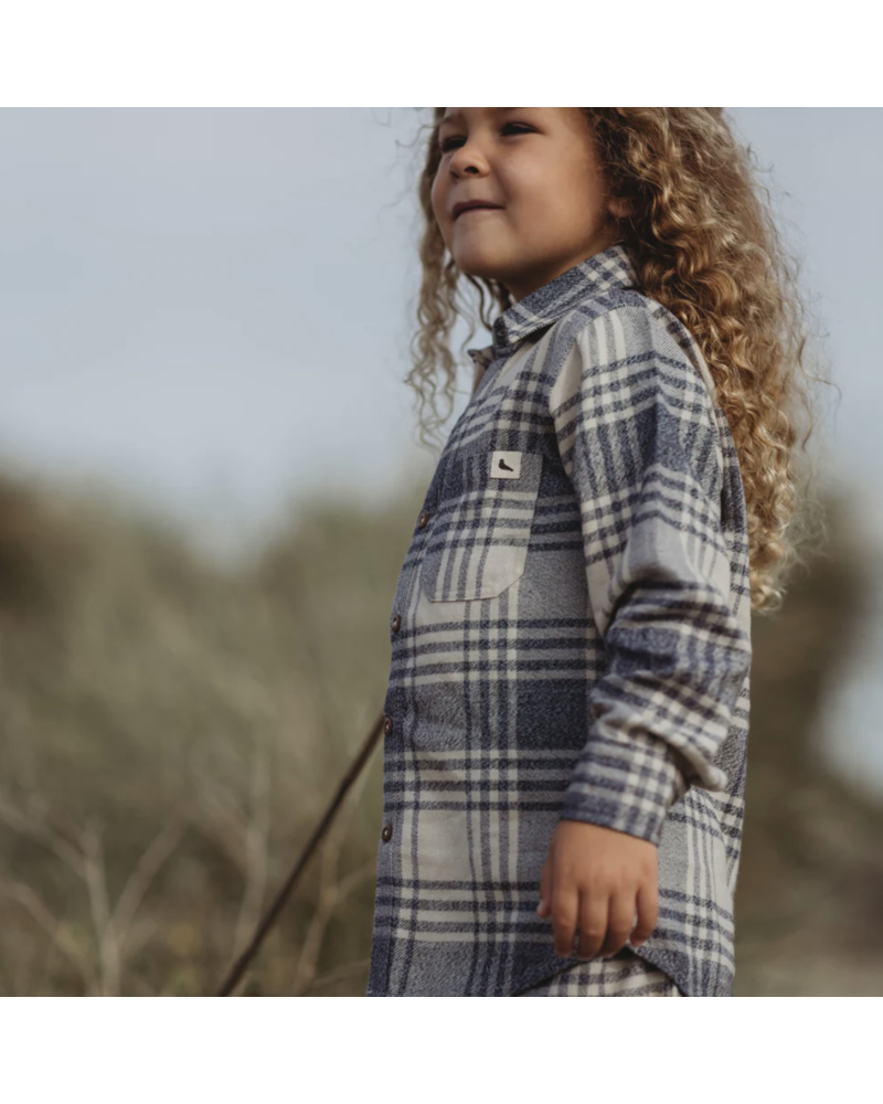 Turtledove London Brushed Check Set {Ivory/Blue}