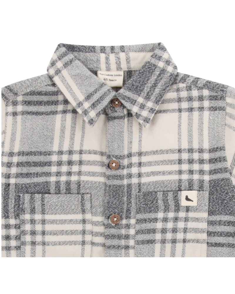 Turtledove London Brushed Check Set {Ivory/Blue}