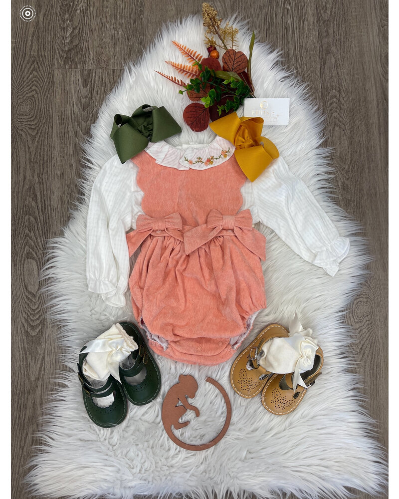 Sophie & Lucas Pumpkin Cord Bubble Set {Coral}