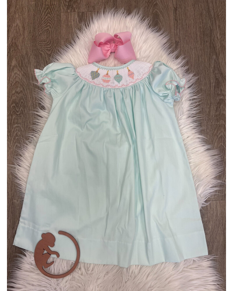 Emma Ornament Smock Bishop Dress {Mint}