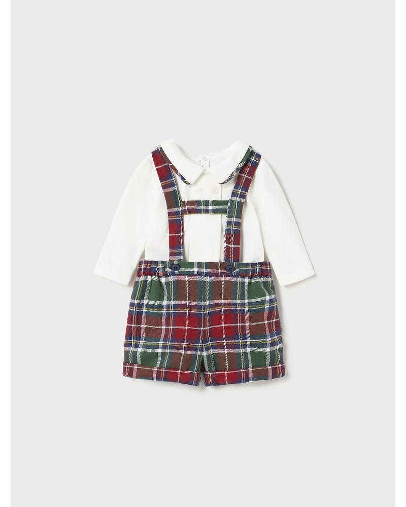 Mayoral Plaid Short Set {Red/Grn/Nvy} F23