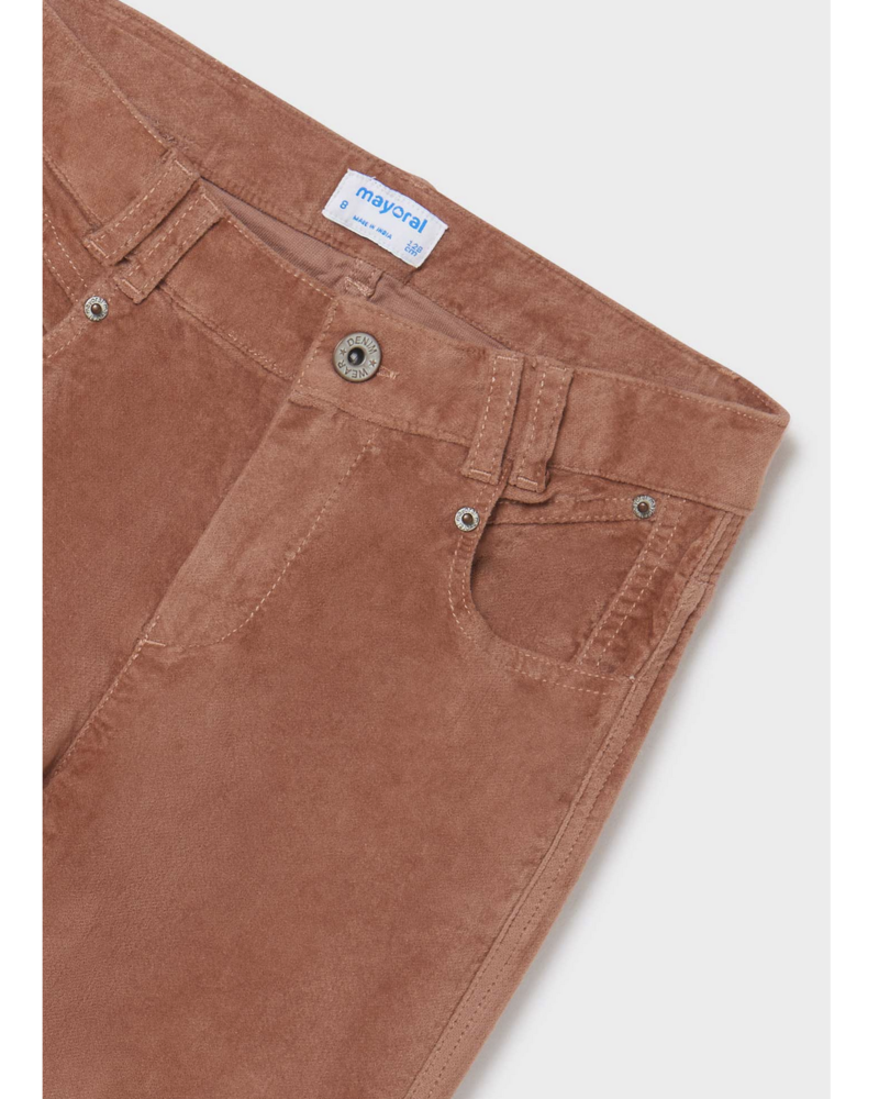 Mayoral Checked Overshirt w/ Suede Pant Set {Rose}