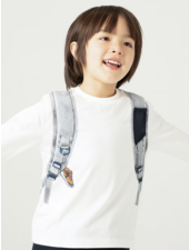 Mayoral L/S Backpack T-Shirt w/ Relaxed Fit Pants {Crm/Blue Blk}