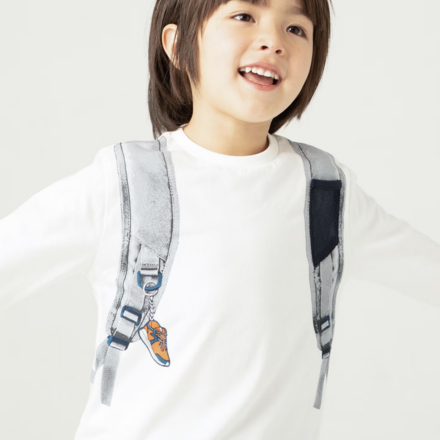 Mayoral L/S Backpack T-Shirt w/ Relaxed Fit Pants {Crm/Blue Blk}