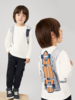 Mayoral L/S Backpack T-Shirt w/ Relaxed Fit Pants {Crm/Blue Blk}