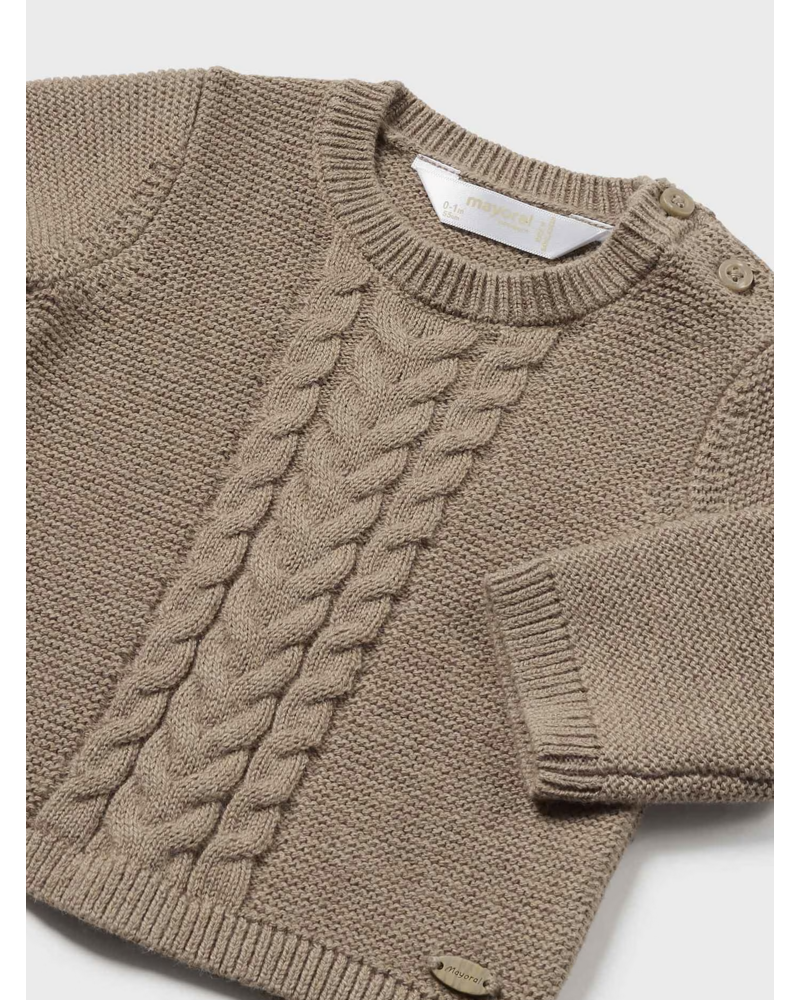 Mayoral Cableknit Sweater {Almond}