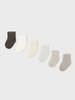 Mayoral Set of 6 Socks {Brown/Ivory/Gray}