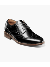 Florsheim Rucci Wing Tip Oxford Jr {Black 001}