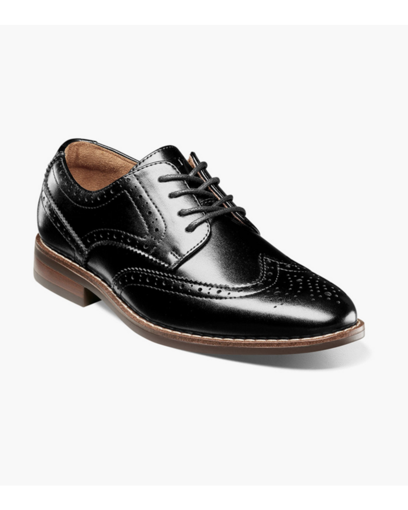 Florsheim Rucci Wing Tip Oxford Jr {Black 001}