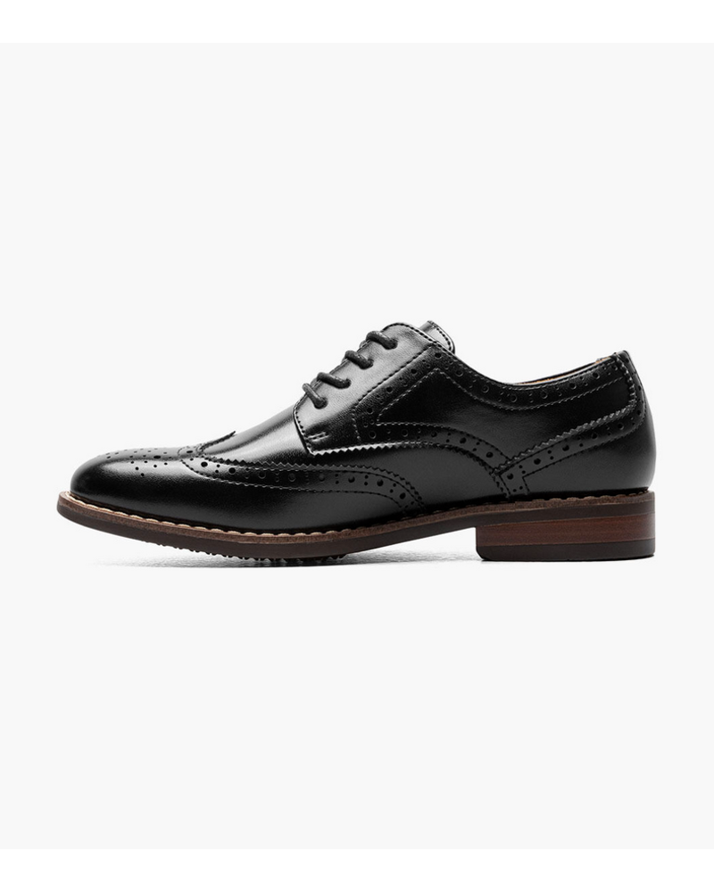 Florsheim Rucci Wing Tip Oxford Jr {Black 001}