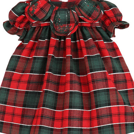 Sophie & Lucas Tartan Tidings Petal Dress {Red/Green}
