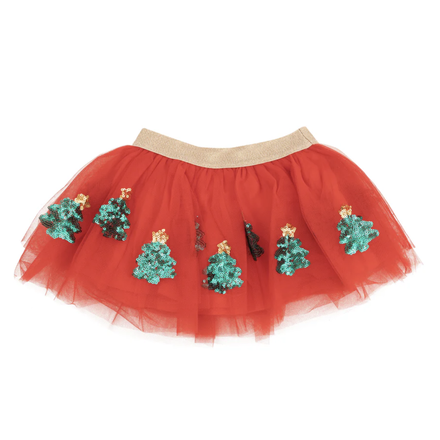 Angel Dear Christmas Trees Tutu Skirt {Red}