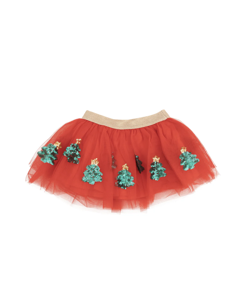 Angel Dear Christmas Trees Tutu Skirt {Red}