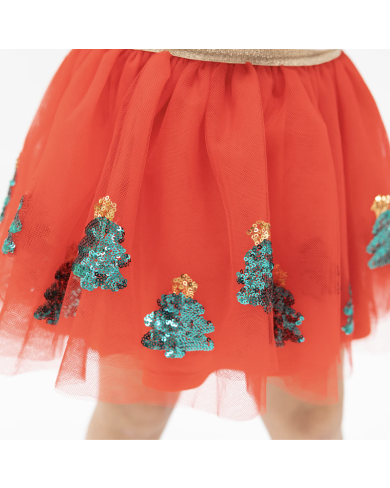 Angel Dear Christmas Trees Tutu Skirt {Red}