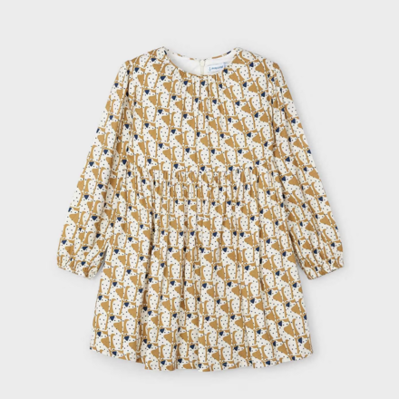 Mayoral Dalmation Polka Dot Dress {Carmel/Navy}