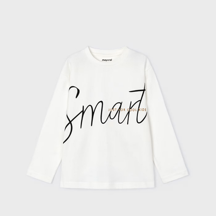Mayoral 'Smart' Just For Cool Kids T-Shirt w/ Jean Set {Crm/Blk}
