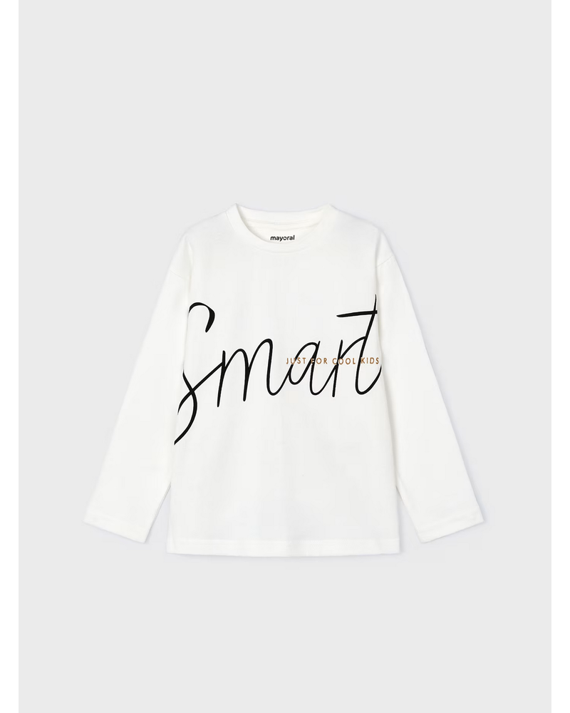 Mayoral 'Smart' Just For Cool Kids T-Shirt w/ Jean Set {Crm/Blk}