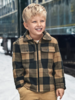 Mayoral Plaid Jacket {Blk/Tan}