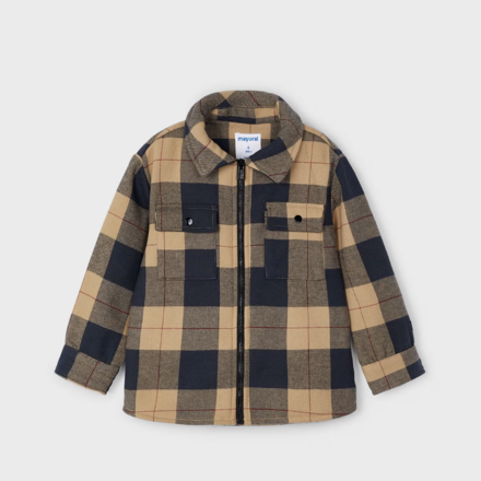 Mayoral Plaid Jacket {Blk/Tan}