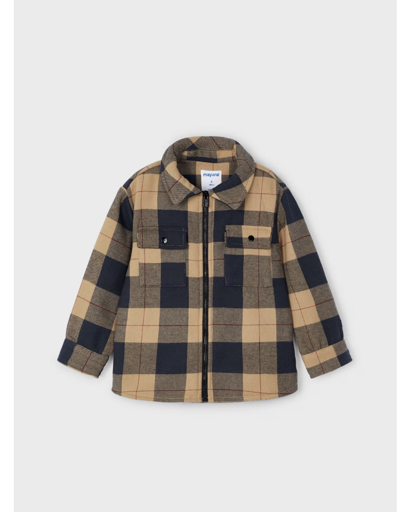 Mayoral Plaid Jacket {Blk/Tan}
