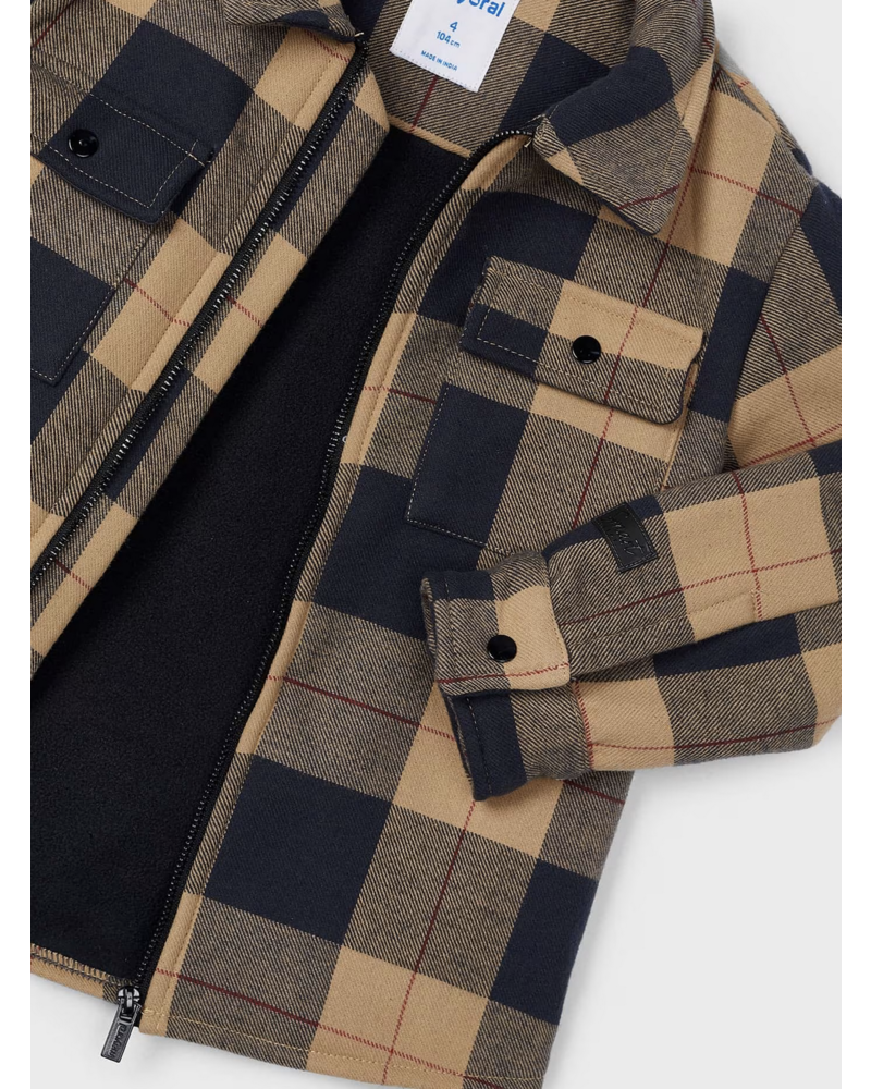 Mayoral Plaid Jacket {Blk/Tan}