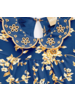 Milon Emb. Collar Floral Ruffle Dress {Navy/Carmel}