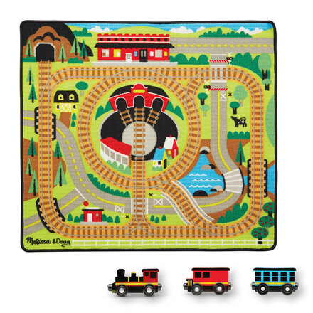 Melissa & Doug Round the Rails {Train Rug}