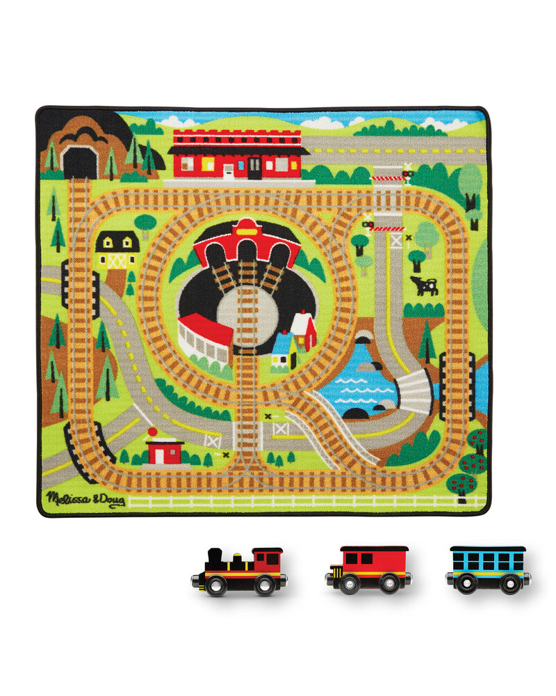 Melissa & Doug Round the Rails {Train Rug}