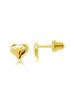 Cherished Moments Puff Heart Earrings {14K Gold Plated}