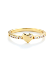 Cherished Moments Baby Ring w/ Puff Heart {Gold Plated}