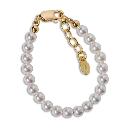 Cherished Moments Audrey Pearl Baby Bracelet {14K Gold Plated}