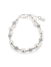 Cherished Moments Hannah White Pearl Bracelet {Sterling Silver}