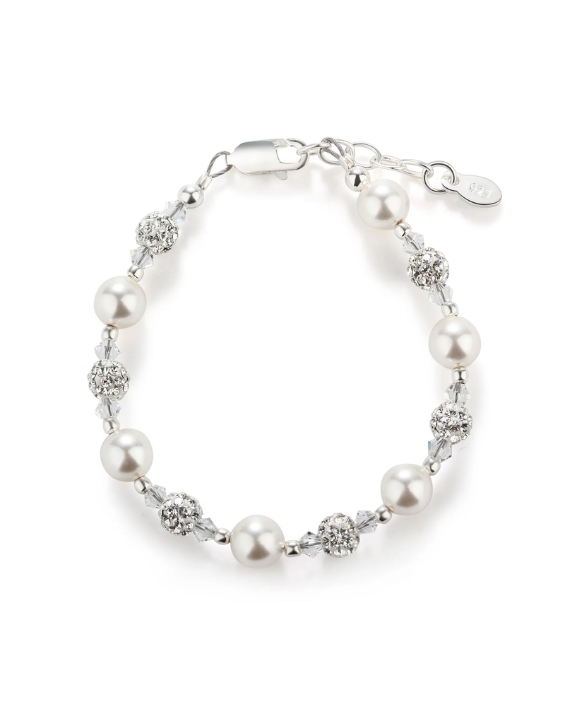 Cherished Moments Hannah White Pearl Bracelet {Sterling Silver}
