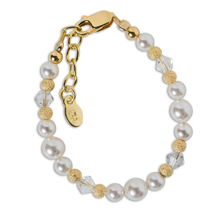 Cherished Moments Maizey Pearl Baby Bracelet {14K Gold Plated}