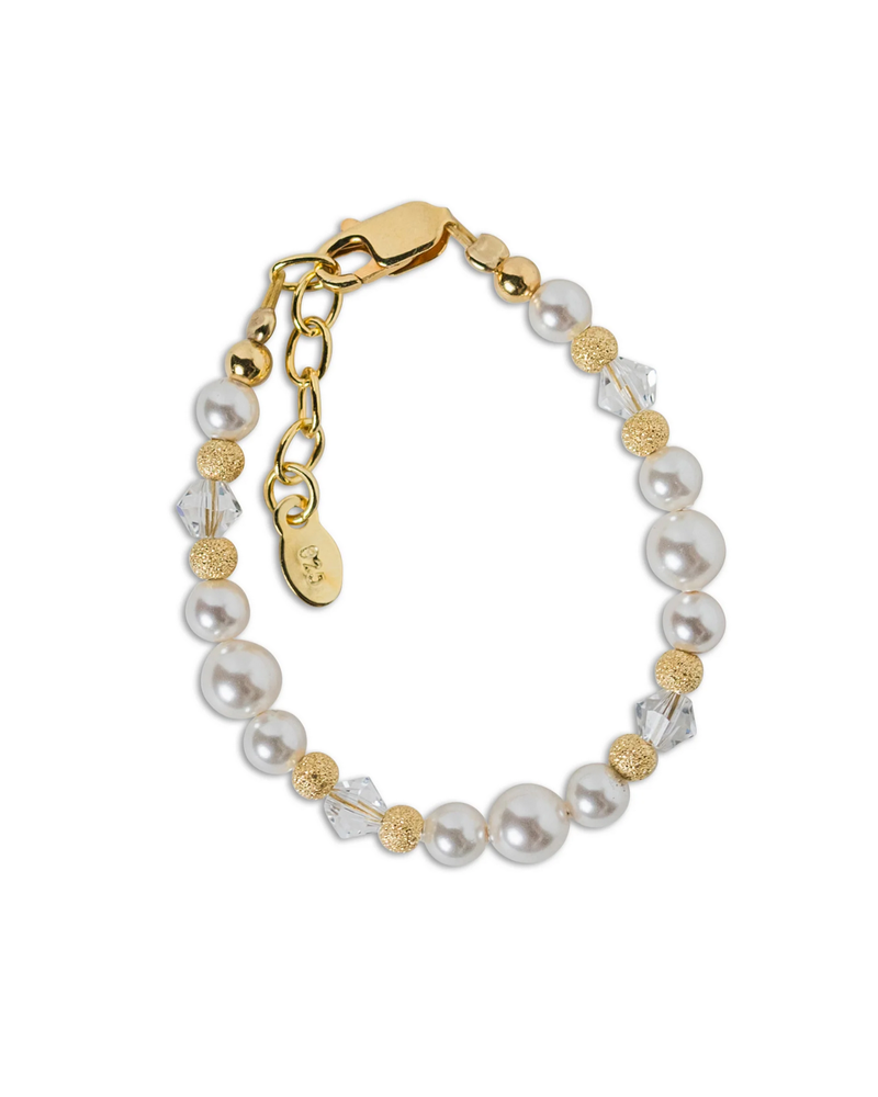 Cherished Moments Maizey Pearl Baby Bracelet {14K Gold Plated}