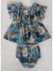Yo Baby Floral Printed Dress w/ Bloomers {Turquoise}