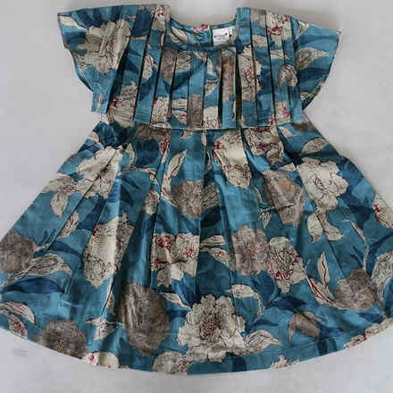 Yo Baby Floral Printed Dress {Turquoise}