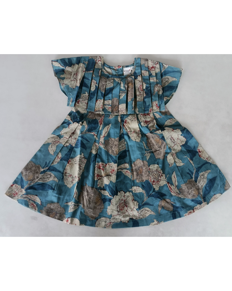 Yo Baby Floral Printed Dress {Turquoise}