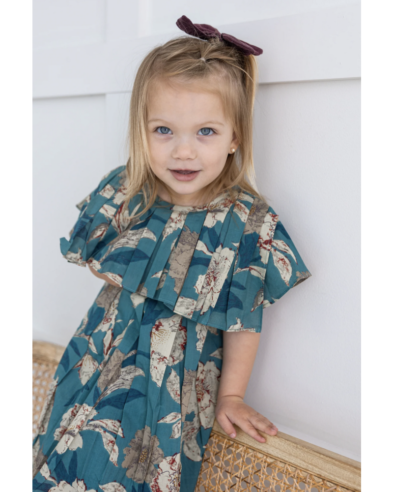 Yo Baby Floral Printed Dress {Turquoise}
