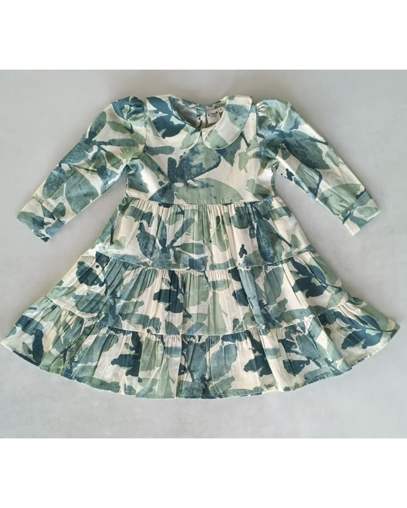 Yo Baby Leaf Printed Dress {Sage Grn}