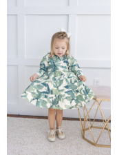 Yo Baby Leaf Printed Dress {Sage Grn}