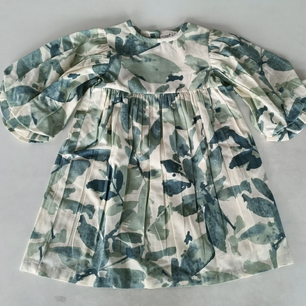 Yo Baby Leaf Printed Dress {Sage Grn}