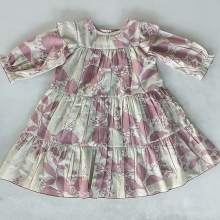 Yo Baby Leaf Printed Dress {Pink}