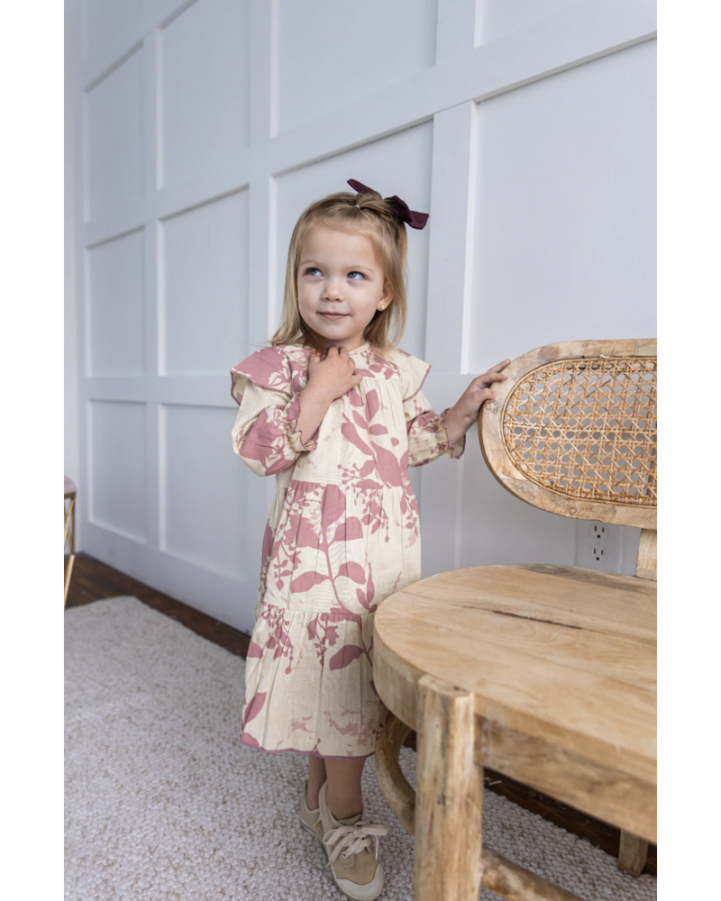 Yo Baby Leaf Printed Dress {Pink}