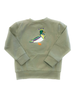 Mardi Gras Duck Embroidered L/S Shirt {Grn}